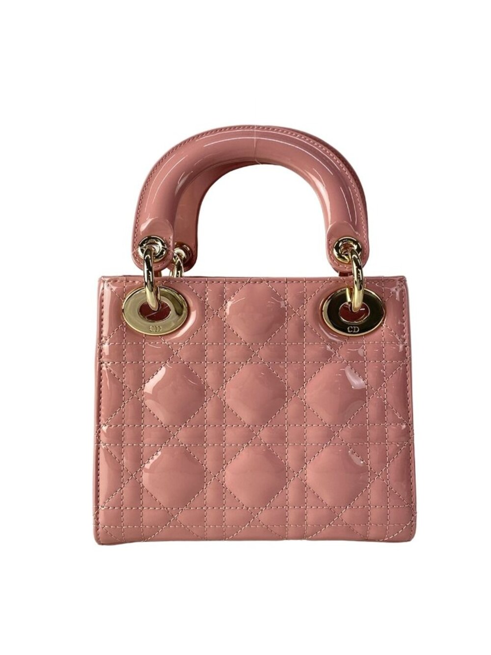 Dior Lady Mini Bag Pink Gold Leather - Picture 3 of 15